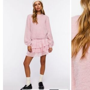 Fuzzy long sleeve sweater